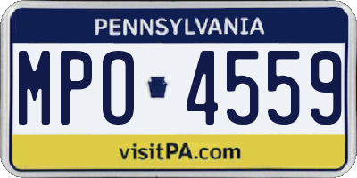 PA license plate MPO4559