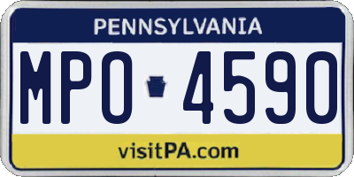 PA license plate MPO4590