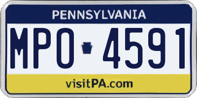 PA license plate MPO4591