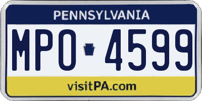 PA license plate MPO4599