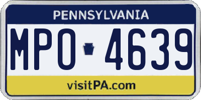 PA license plate MPO4639