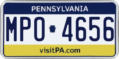 PA license plate MPO4656