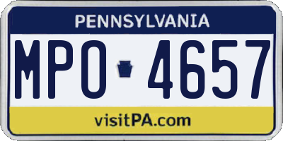 PA license plate MPO4657