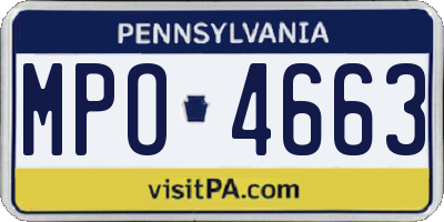 PA license plate MPO4663