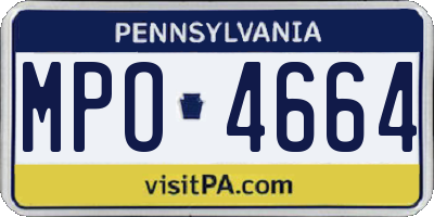 PA license plate MPO4664