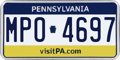 PA license plate MPO4697