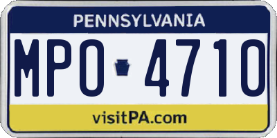 PA license plate MPO4710