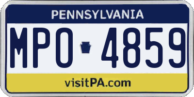 PA license plate MPO4859