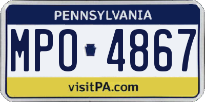 PA license plate MPO4867