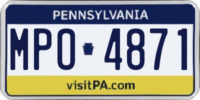 PA license plate MPO4871