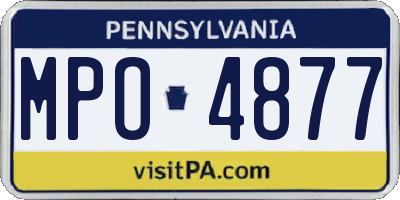 PA license plate MPO4877