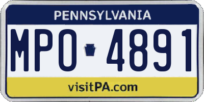 PA license plate MPO4891