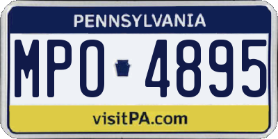 PA license plate MPO4895