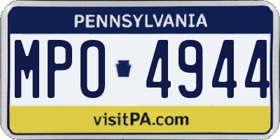 PA license plate MPO4944