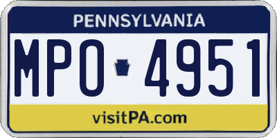 PA license plate MPO4951
