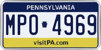 PA license plate MPO4969
