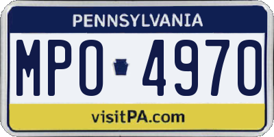 PA license plate MPO4970