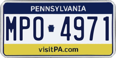 PA license plate MPO4971