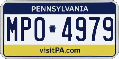 PA license plate MPO4979
