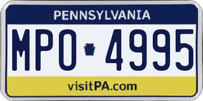 PA license plate MPO4995