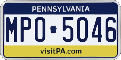 PA license plate MPO5046