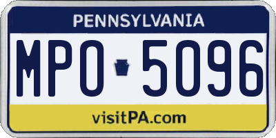 PA license plate MPO5096