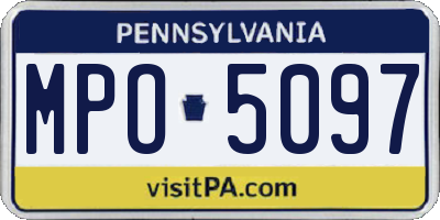 PA license plate MPO5097