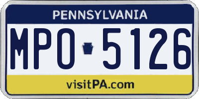 PA license plate MPO5126