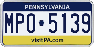 PA license plate MPO5139