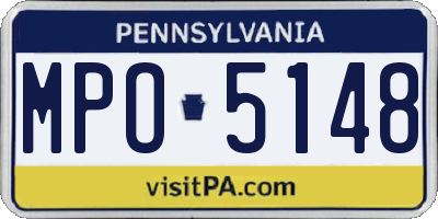 PA license plate MPO5148