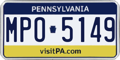 PA license plate MPO5149