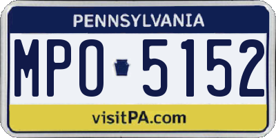 PA license plate MPO5152