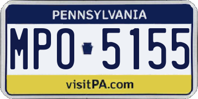 PA license plate MPO5155
