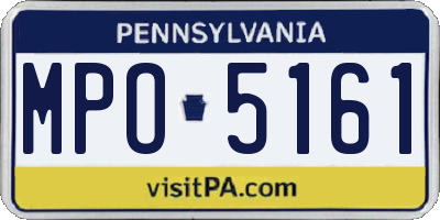 PA license plate MPO5161