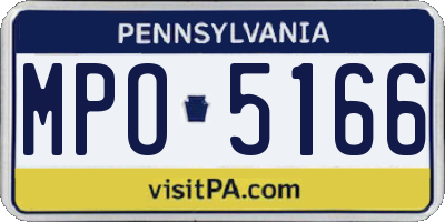 PA license plate MPO5166