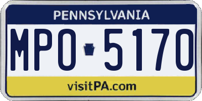 PA license plate MPO5170