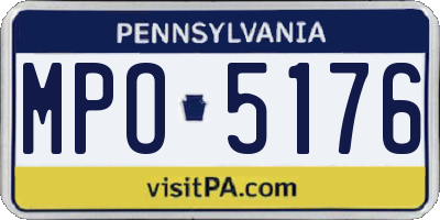 PA license plate MPO5176