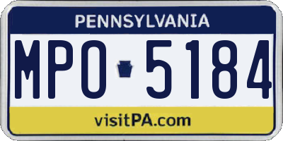 PA license plate MPO5184