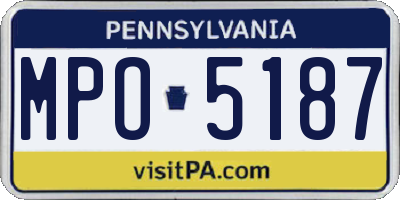PA license plate MPO5187