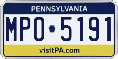 PA license plate MPO5191