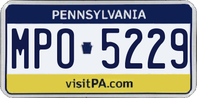 PA license plate MPO5229