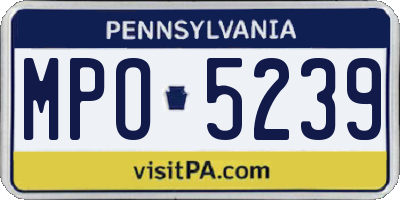 PA license plate MPO5239
