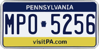 PA license plate MPO5256