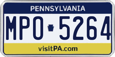 PA license plate MPO5264