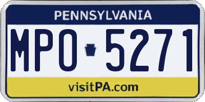 PA license plate MPO5271