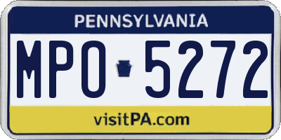 PA license plate MPO5272