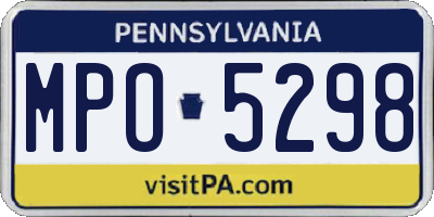 PA license plate MPO5298