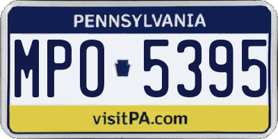 PA license plate MPO5395