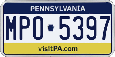 PA license plate MPO5397