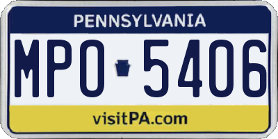 PA license plate MPO5406